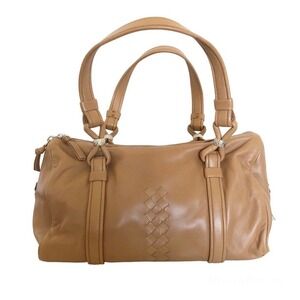 Bottega Veneta Vintage Hobo Intrecciato Braided Leather Camel Shoulder Bag